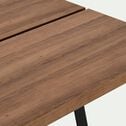 Table de repas rectangulaire piètement croisé - bois foncé (8 places)-TANIA