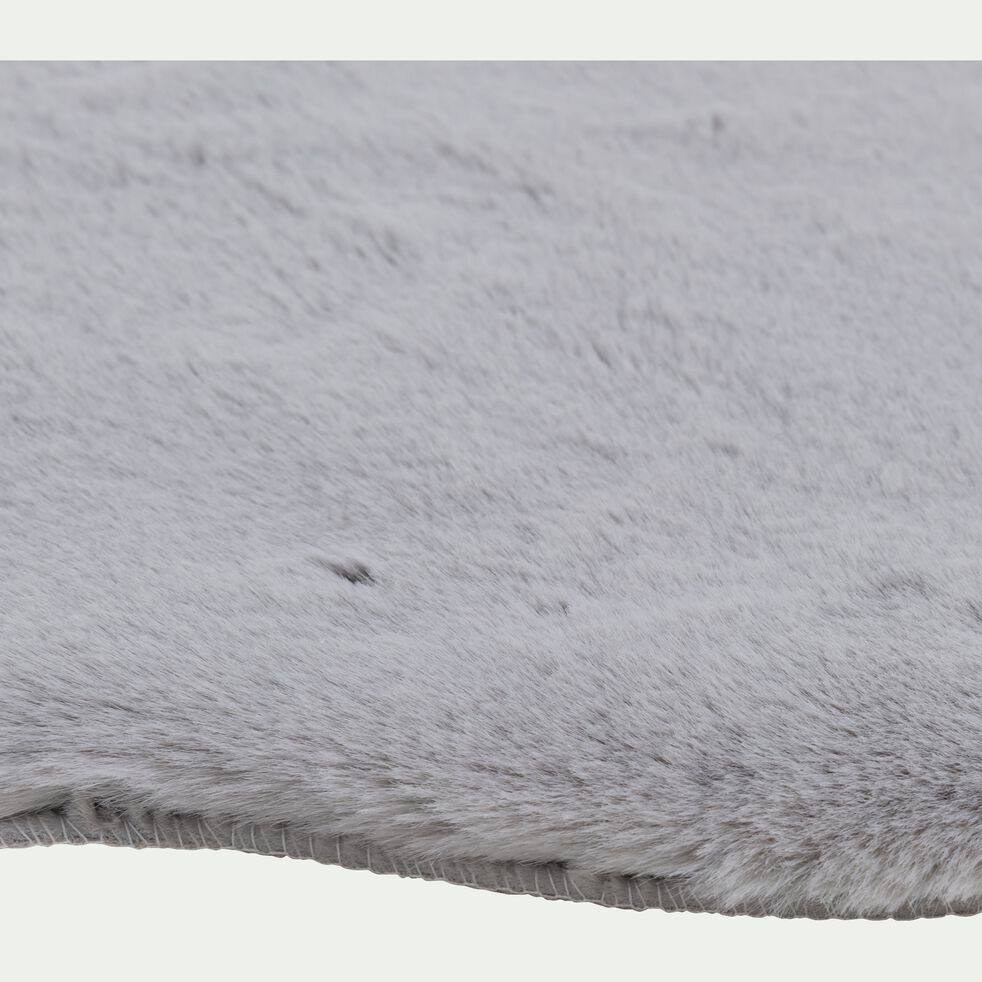 Tapis imitation fourrure - gris 60x90cm-JOUVE