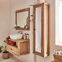 Colonne de salle de bain miroir suspendue en acacia - H140cm-GAIA