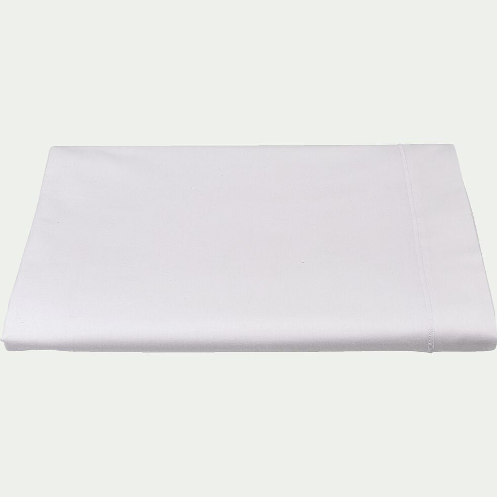 Drap plat en coton 270x300cm - blanc-CALANQUES
