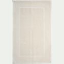 Tapis de bain jacquard en coton 60x100cm - blanc capelan-BAGNO