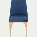 Chaise de repas en tissu - bleu-ABBY