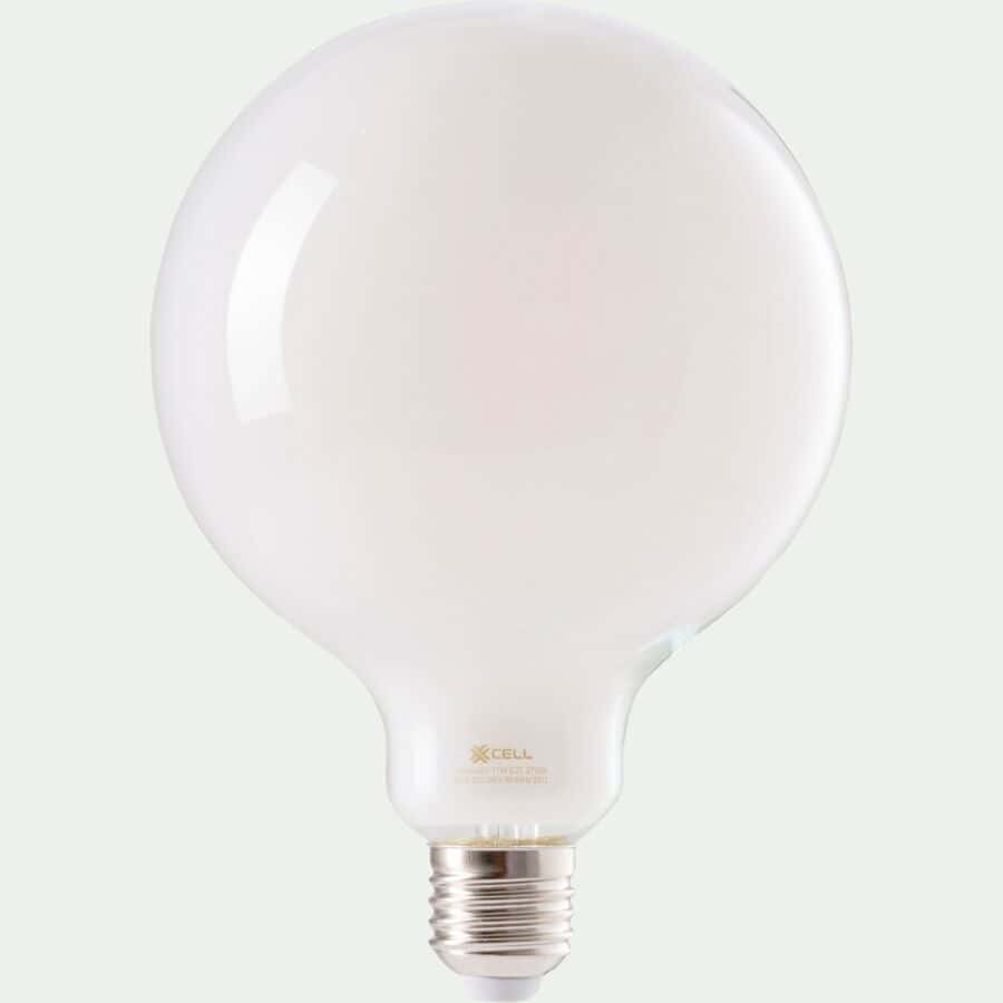 Ampoule globe LED déco à filament lumière chaude E27 - blanc-GLOBE