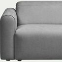Canapé 3 places fixe en tissu - gris moyen-SACHA