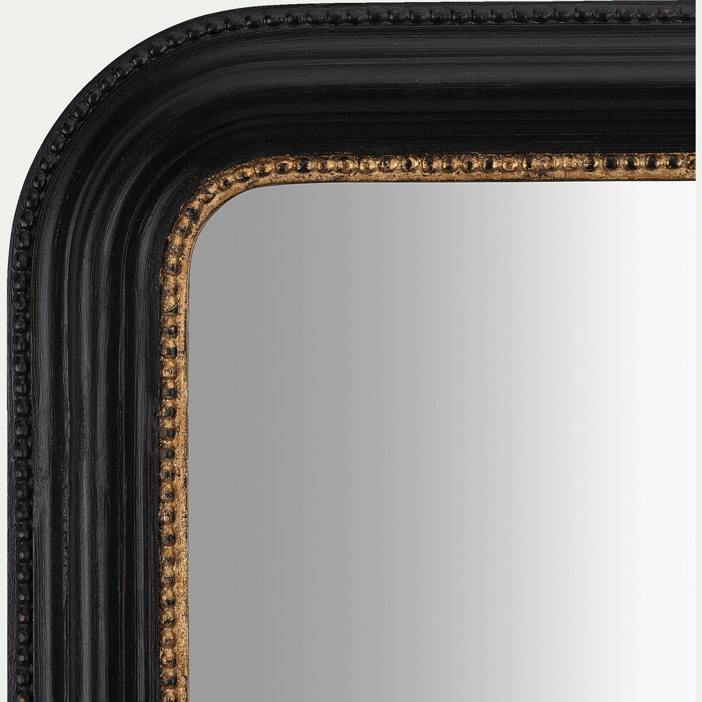 Miroir en bois rectangulaire L80xH110cm - noir-CLOTIDE