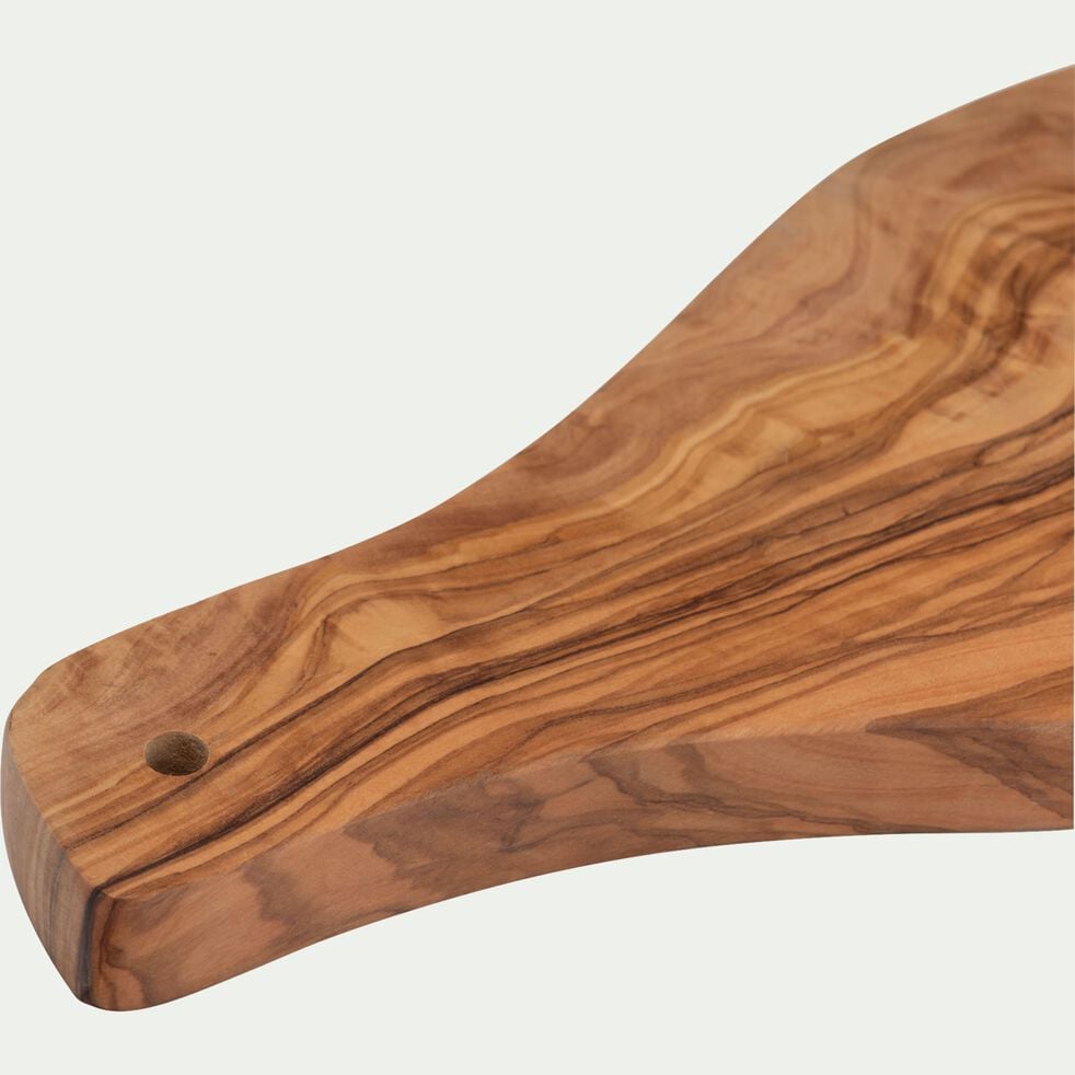 Planche de présentation organique en bois d'olivier 14x35cm - bois foncé-OLIVE