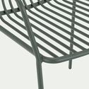 Chaise de jardin avec accoudoirs en acier - vert cèdre-CAVOLI
