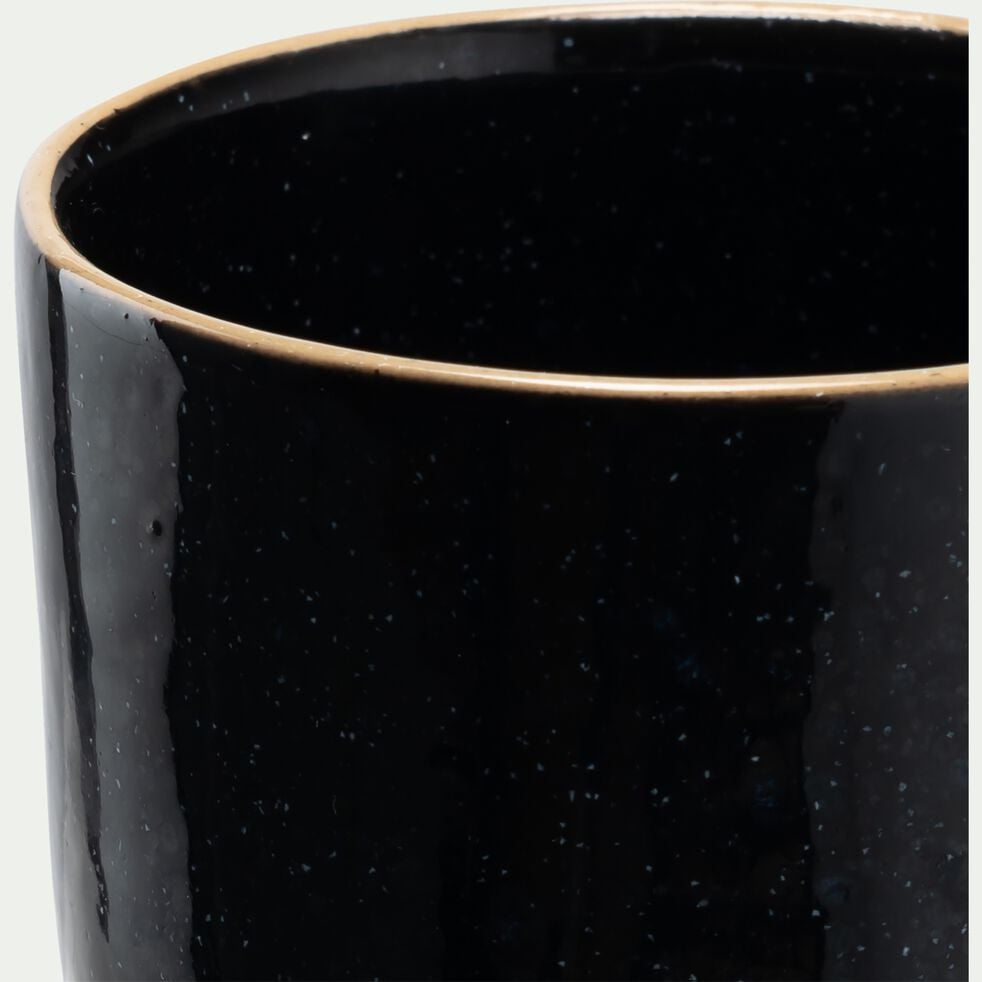 Mug en grès recyclé D9,2 - noir-AGATE