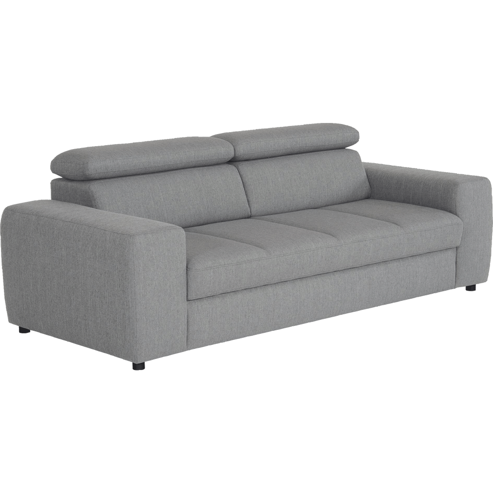 Canape 3 Places Fixe Gris Clair Tonin Canapes Droits En Tissu