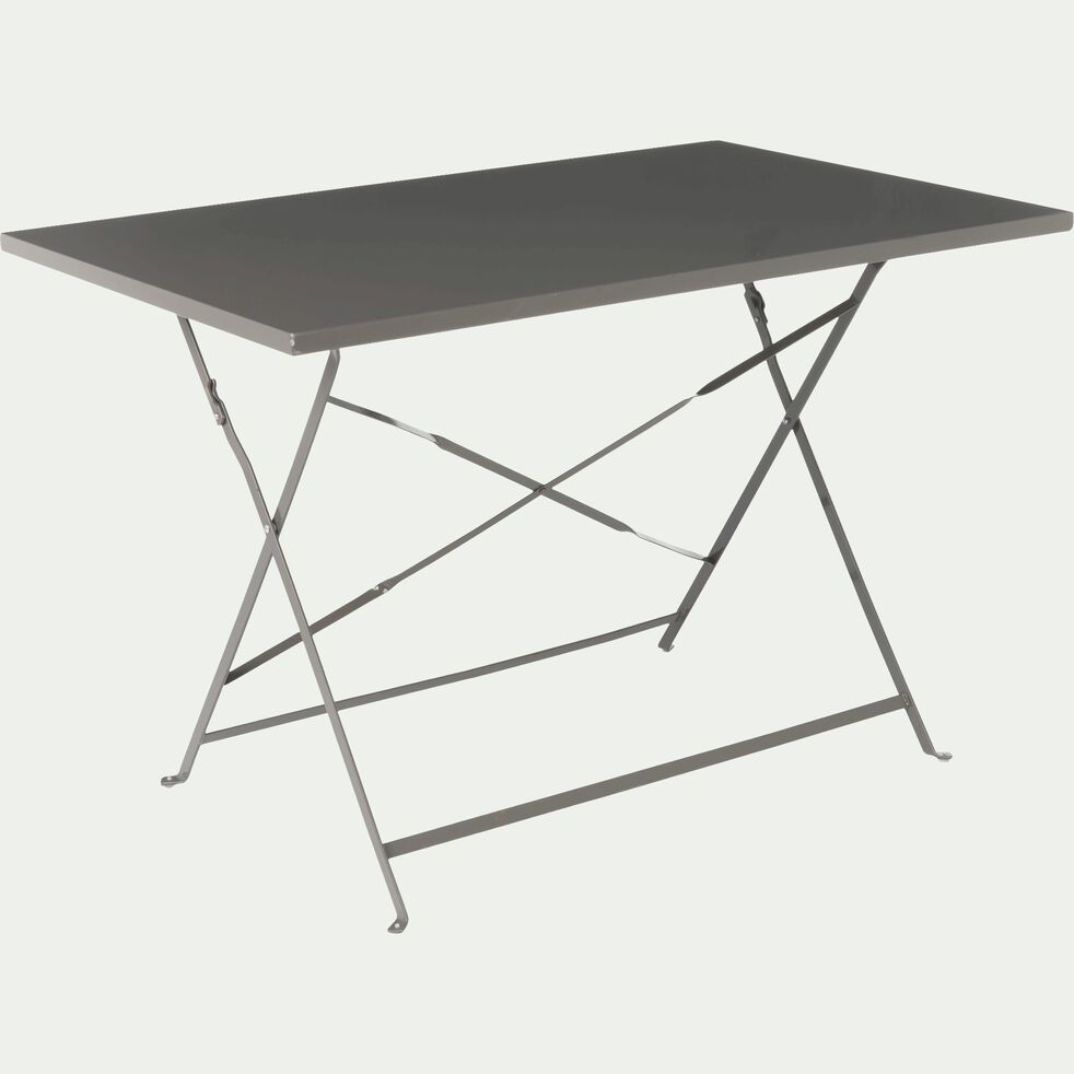 Table De Jardin Pliante Taupe L110cm 2 A 4 Places Cervione