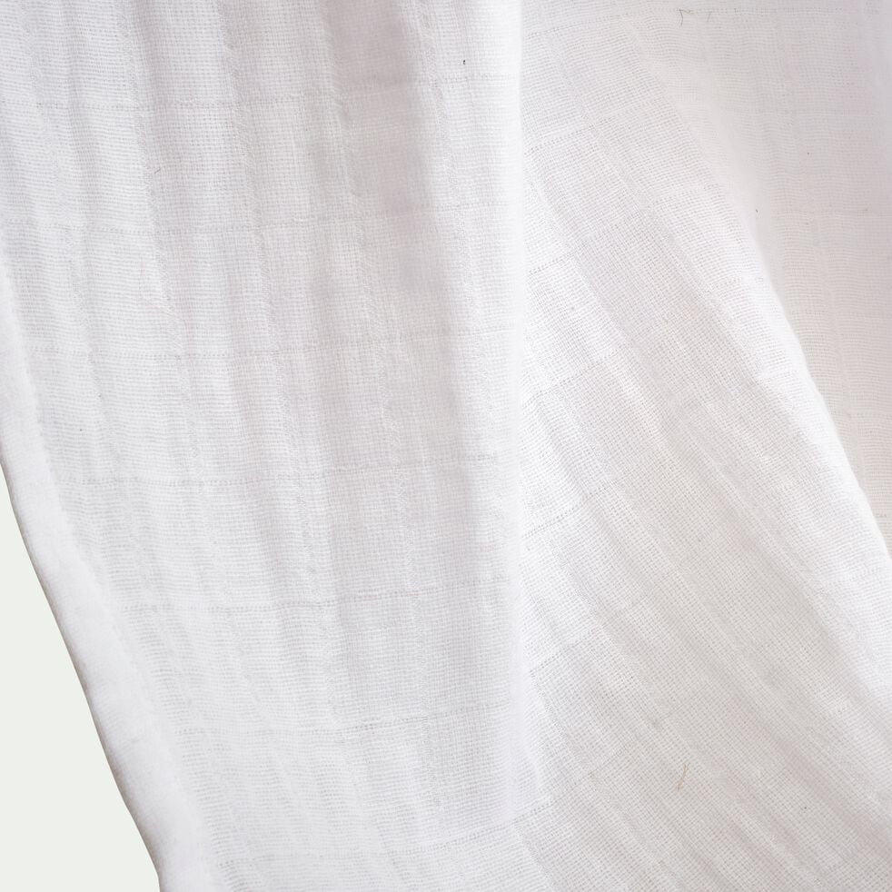 Ciel de lit en gaze de coton H220cm - blanc-STELLA
