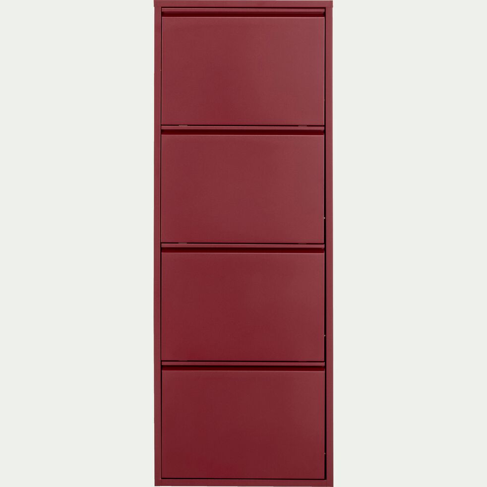 Meuble A Chaussures En Acier Rouge Sumac 8 Paires Lofter