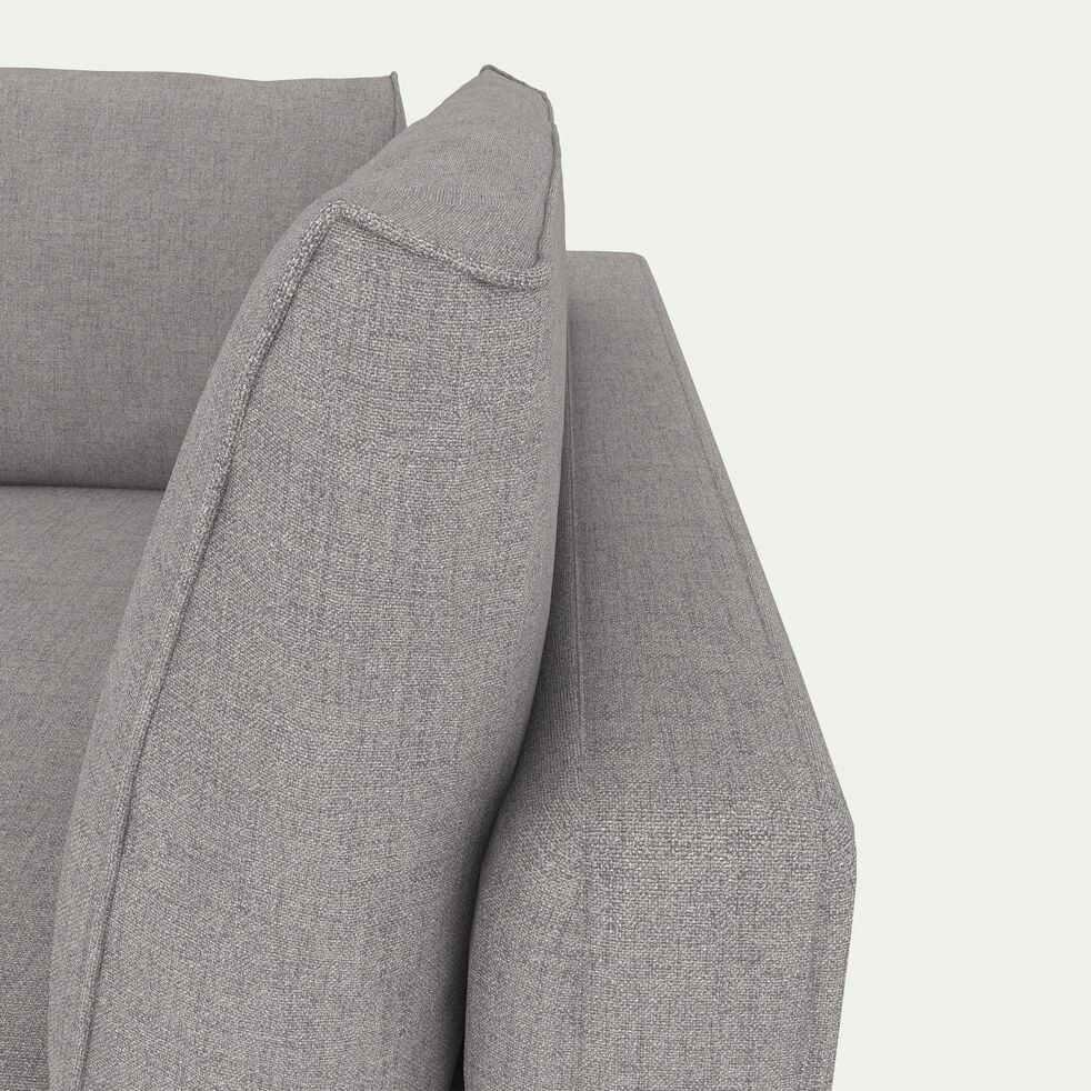 Canapé d'angle droit en tissu joint - gris vésuve-AUDES