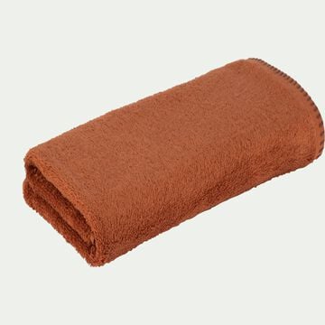 Serviette de toilette en coton - brun rustrel 50x100cm-YNES