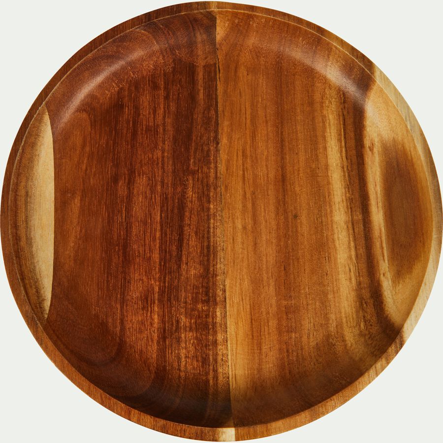 Coupelle ronde en acacia D20cm - marron noisette-ESTEVE