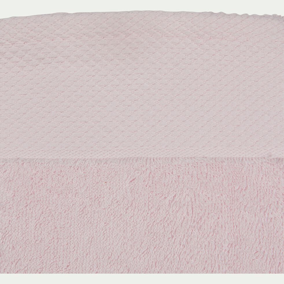Drap de bain en coton peigné - rose simos 100x150cm-AZUR