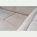 Canapé d'angle droit convertible avec coffre en tissu doux - beige-ORIGANO
