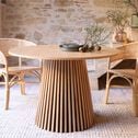 Table de repas ronde en chêne - bois clair (4 places)-ITALO