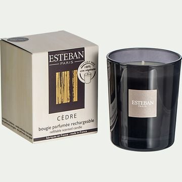 Bougie parfumée senteur Cèdre 180g-ESTEBAN