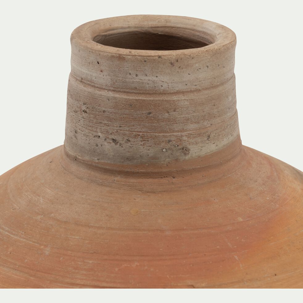 Vase boule en terre cuite H24cm - terracotta-CALADA