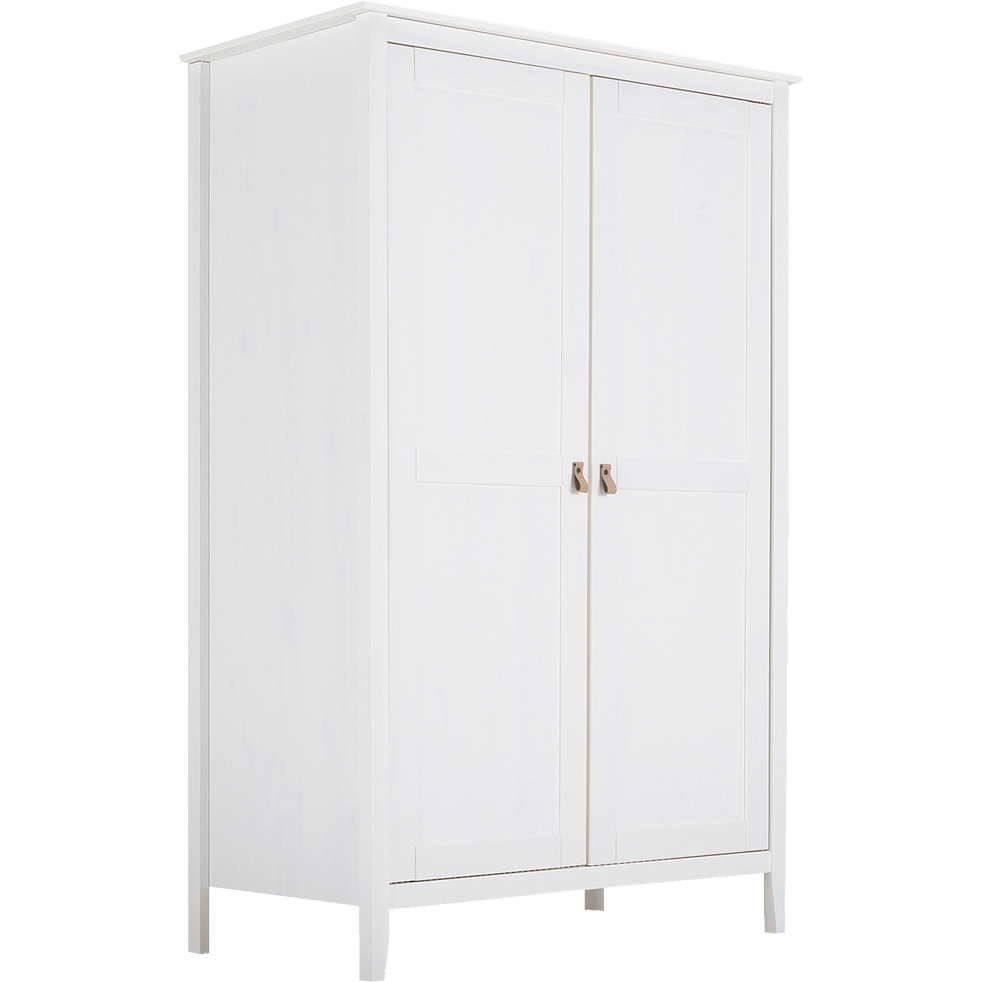 Armoire 2 portes pin massif blanc LISON armoires alinea