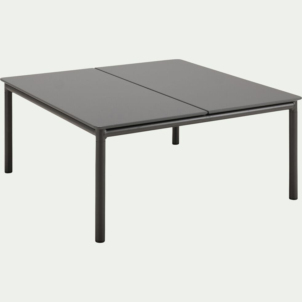 Table basse de jardin carrée en aluminium - gris-ALEX