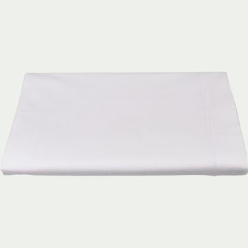 Drap plat en coton 180x300cm - blanc-CALANQUES