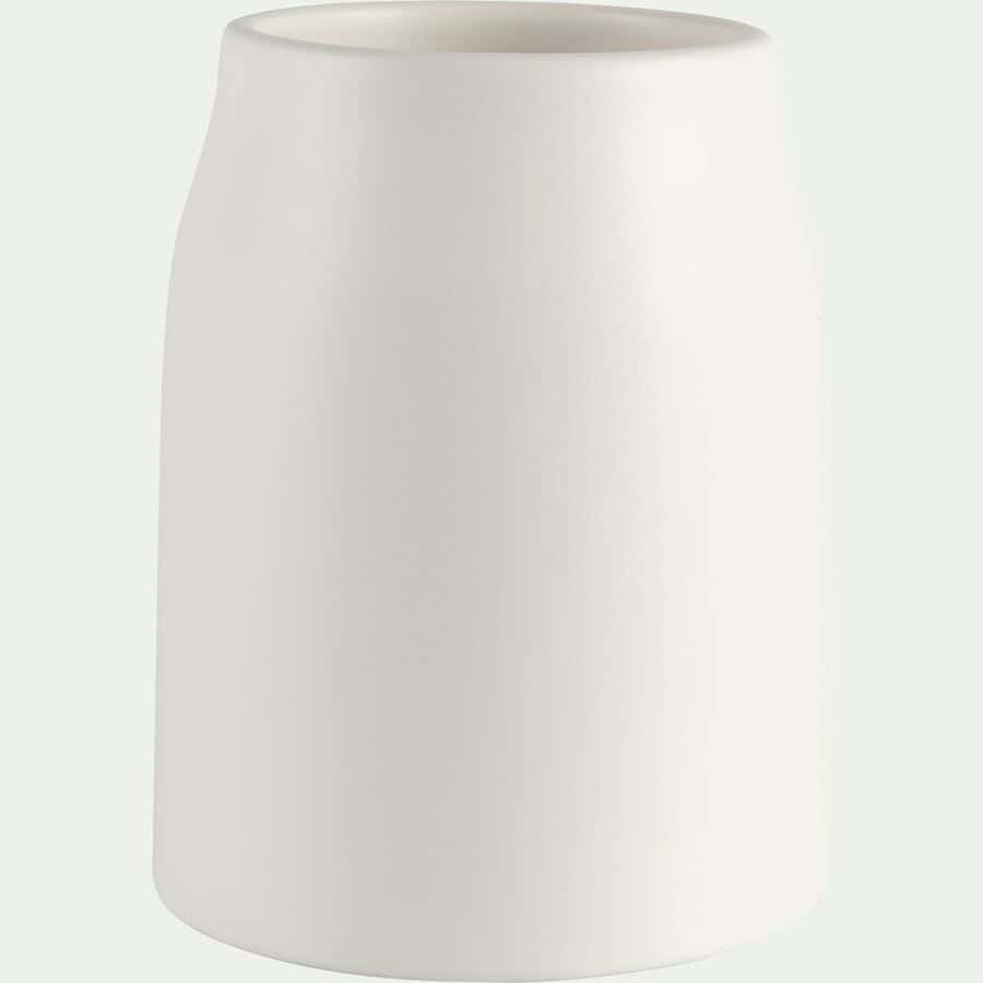 Vase classique en céramique H16cm - blanc ventoux-LOZA