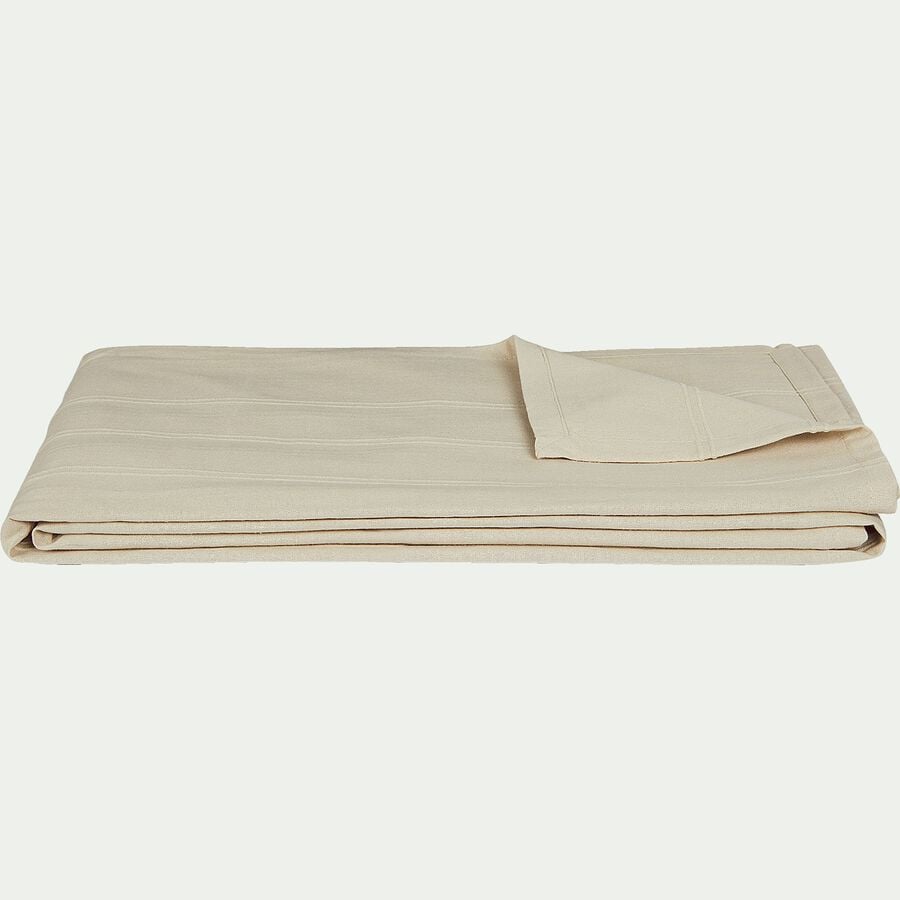 Couvre-lit tissé en coton 230x250cm - beige roucas-BELCODENE
