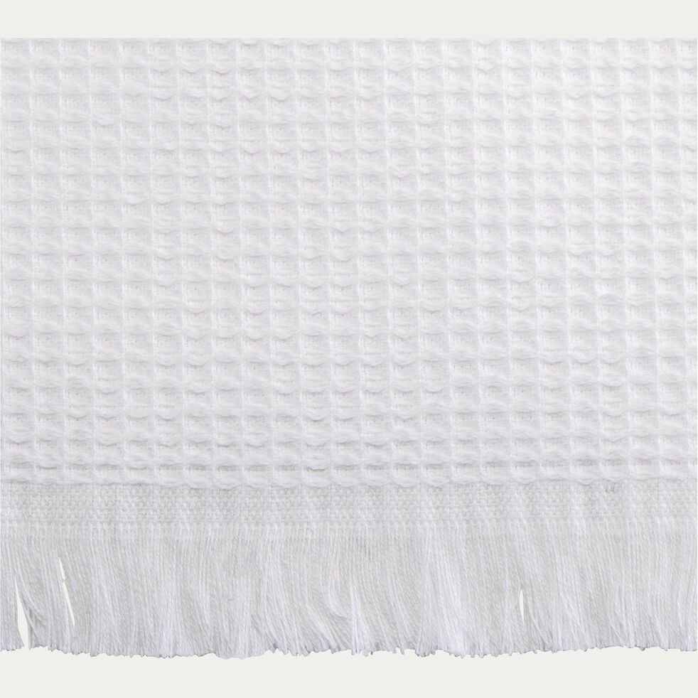 Lot de deux serviettes invité en coton nid d'abeille - blanc optique 30x50cm-RICIN