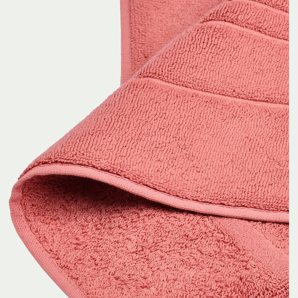 Tapis de bain en coton - rouge ricin 50x80cm-AZUR