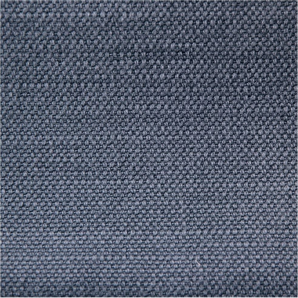 Canapé d'angle droit convertible en coton et lin - Bleu calabrun-KALISTO