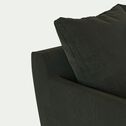Canapé d'angle droit fixe en velours - vert kaki-LENITA