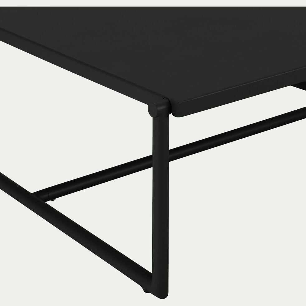 Table basse de jardin carrée en aluminium - noir-LANTA