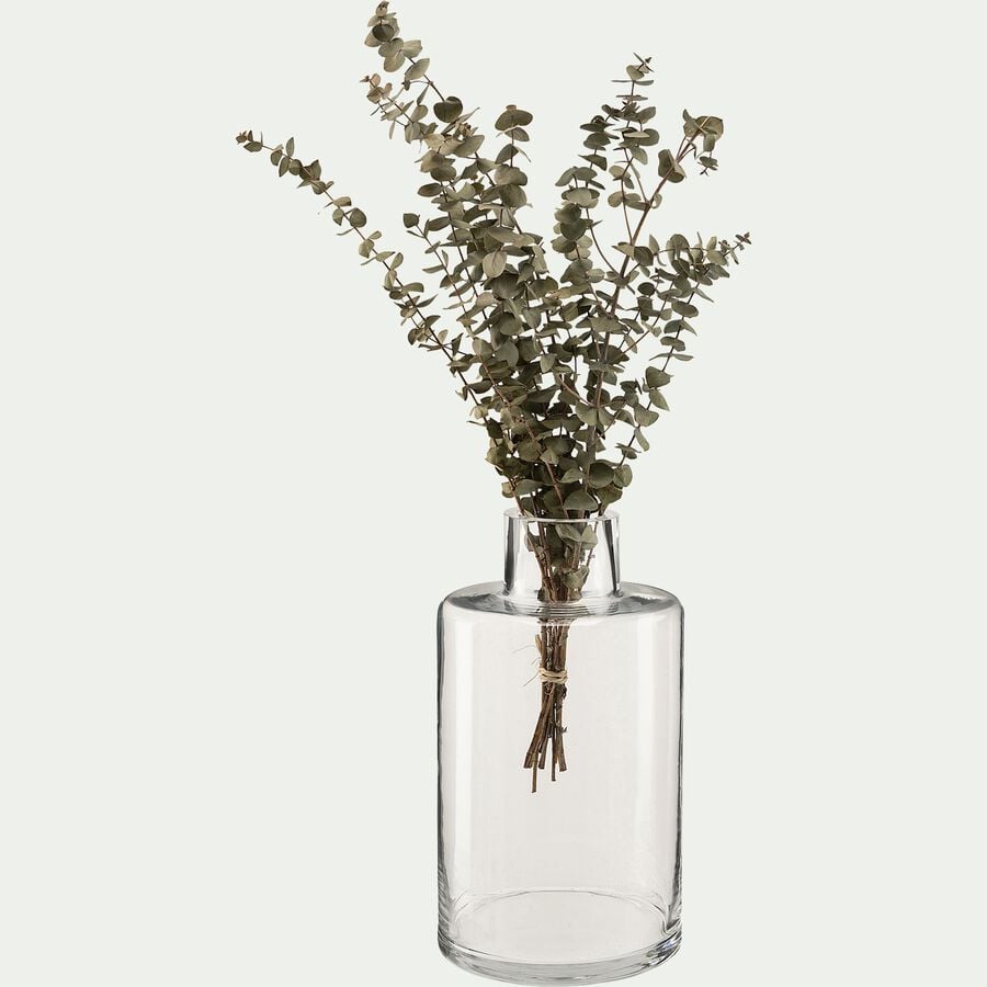 Vase bouteille en verre - transparent D15xH27cm-ALBIZIA