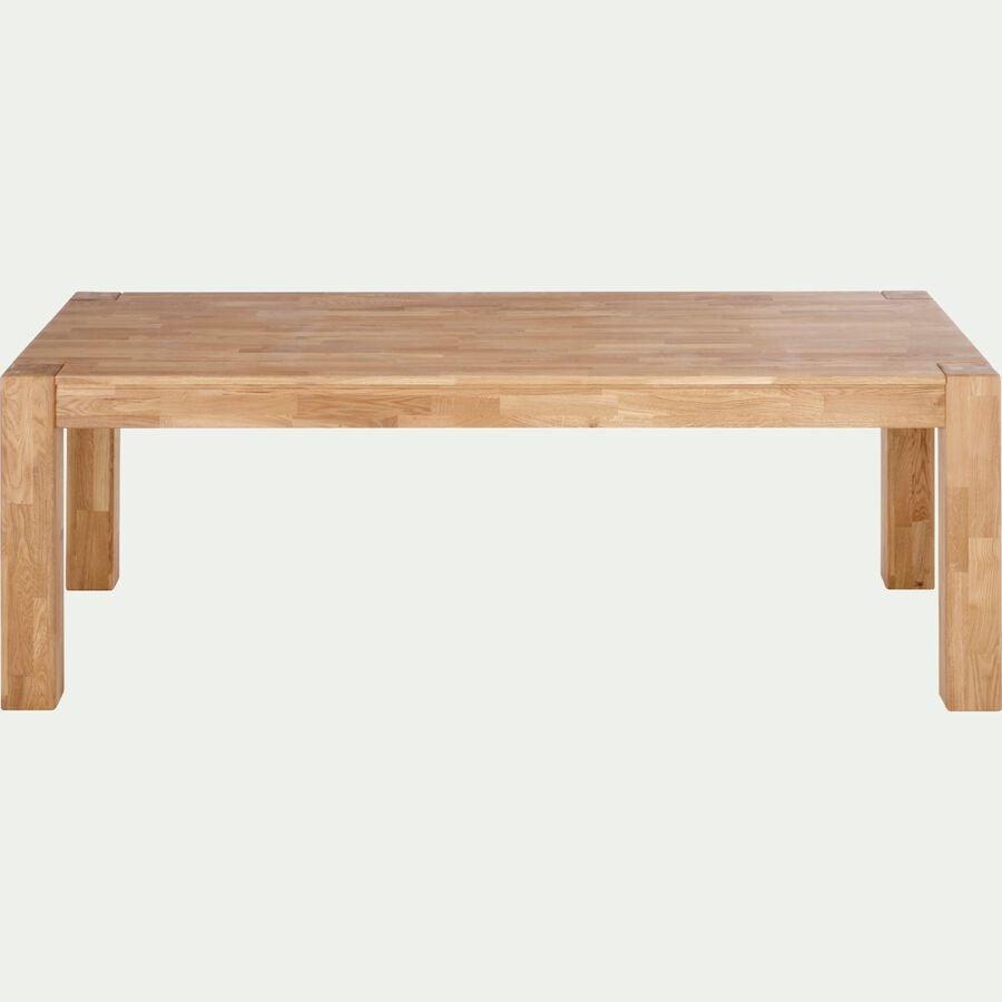 Table de repas rectangulaire en chêne huilé - bois clair (8 places)-ZELINA