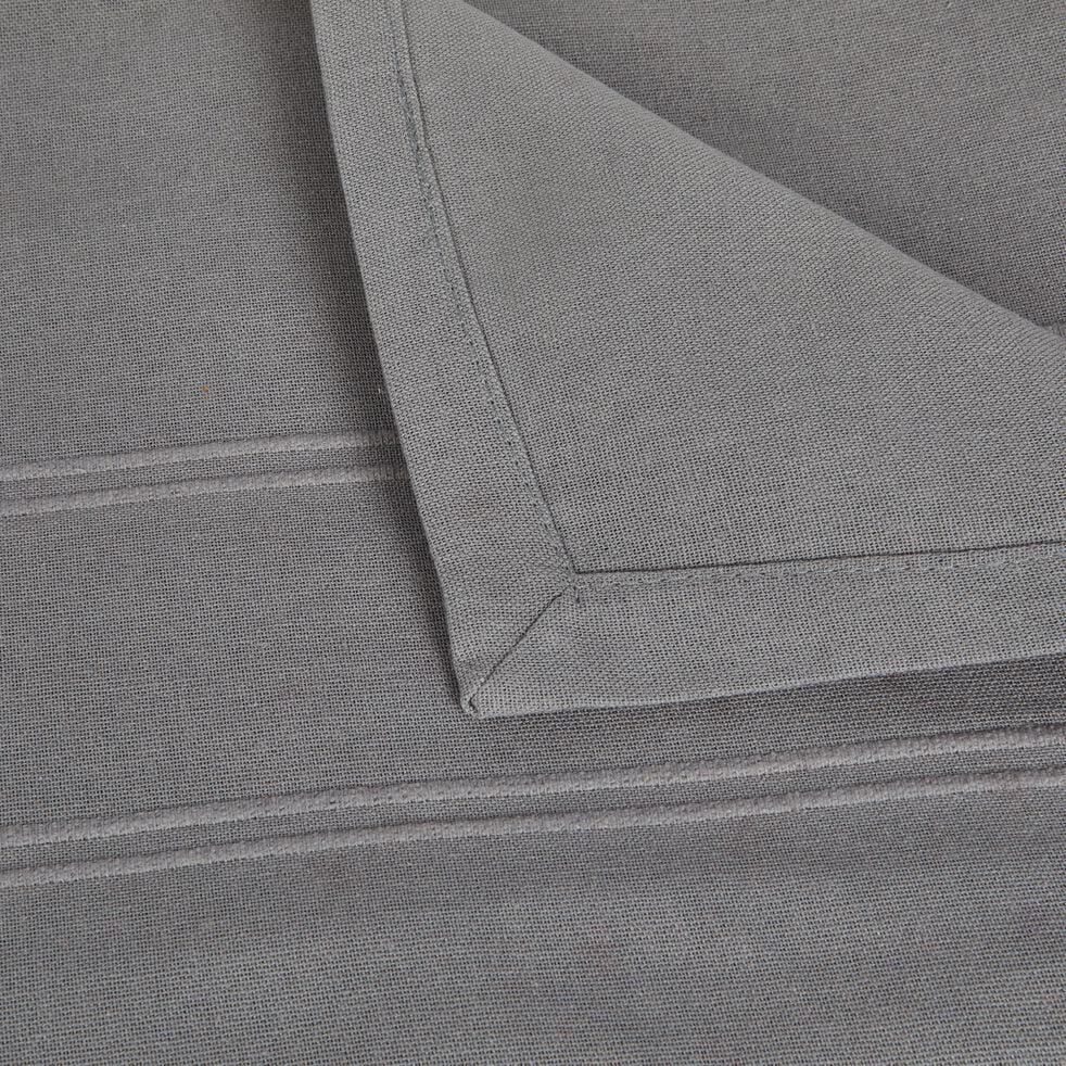 Couvre-lit tissé en coton 180x230cm - gris borie-BELCODENE