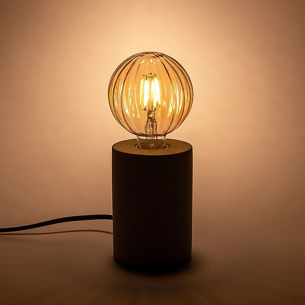 Ampoule LED déco à filament globe lumière chaude 6W - ambre D9,5cm-AMPOULE