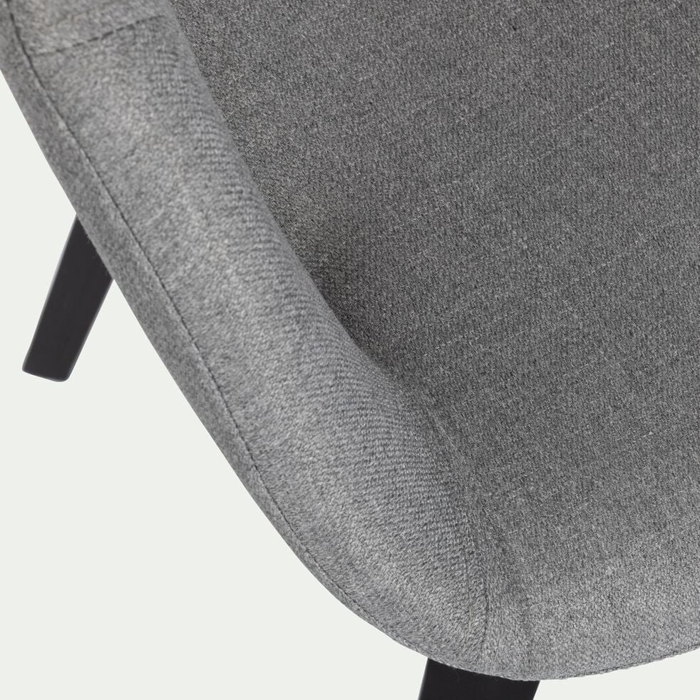 Chaise en tissu avec accoudoirs - gris borie-JOYAU