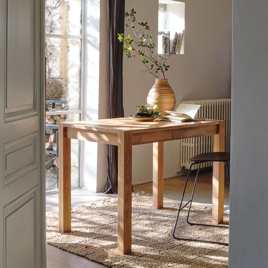Table haute en chêne blanc - bois clair (4 places)-LANKARIA