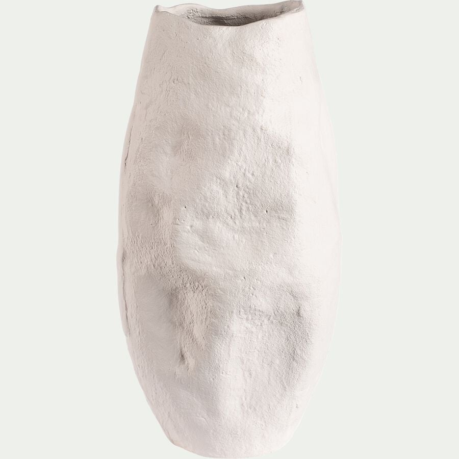 Vase organique en aluminium H37,5cm - blanc-GABRIELA