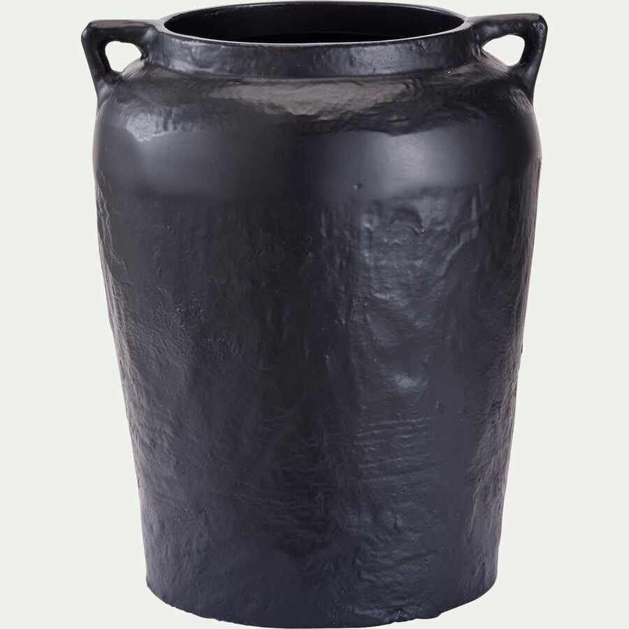 Vase amphore en céramique H24cm - noir-ANAYAM