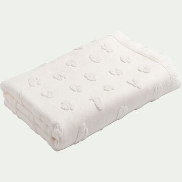 Drap de douche en coton 70x140cm - blanc-LOUDIA