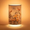 Lampe en cotonnette motif Prairie - beige D18xH30cm-OANA