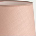 Abat-jour tambour en coton D23cm - rose rosa-MISTRAL