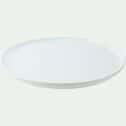 Assiette plate en faïence D28cm - blanc ventoux-SELMA