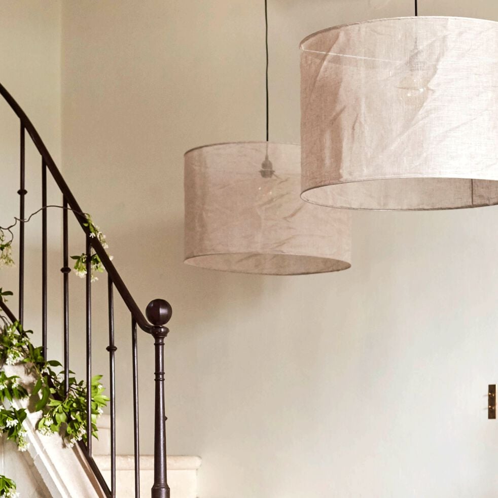 Suspension en lin naturel D60cm ORMES suspension non Suspension en lin naturel D60cm ORMES suspension non