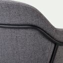 Chaise en tissu avec accoudoirs - gris ardoise-CHLOE