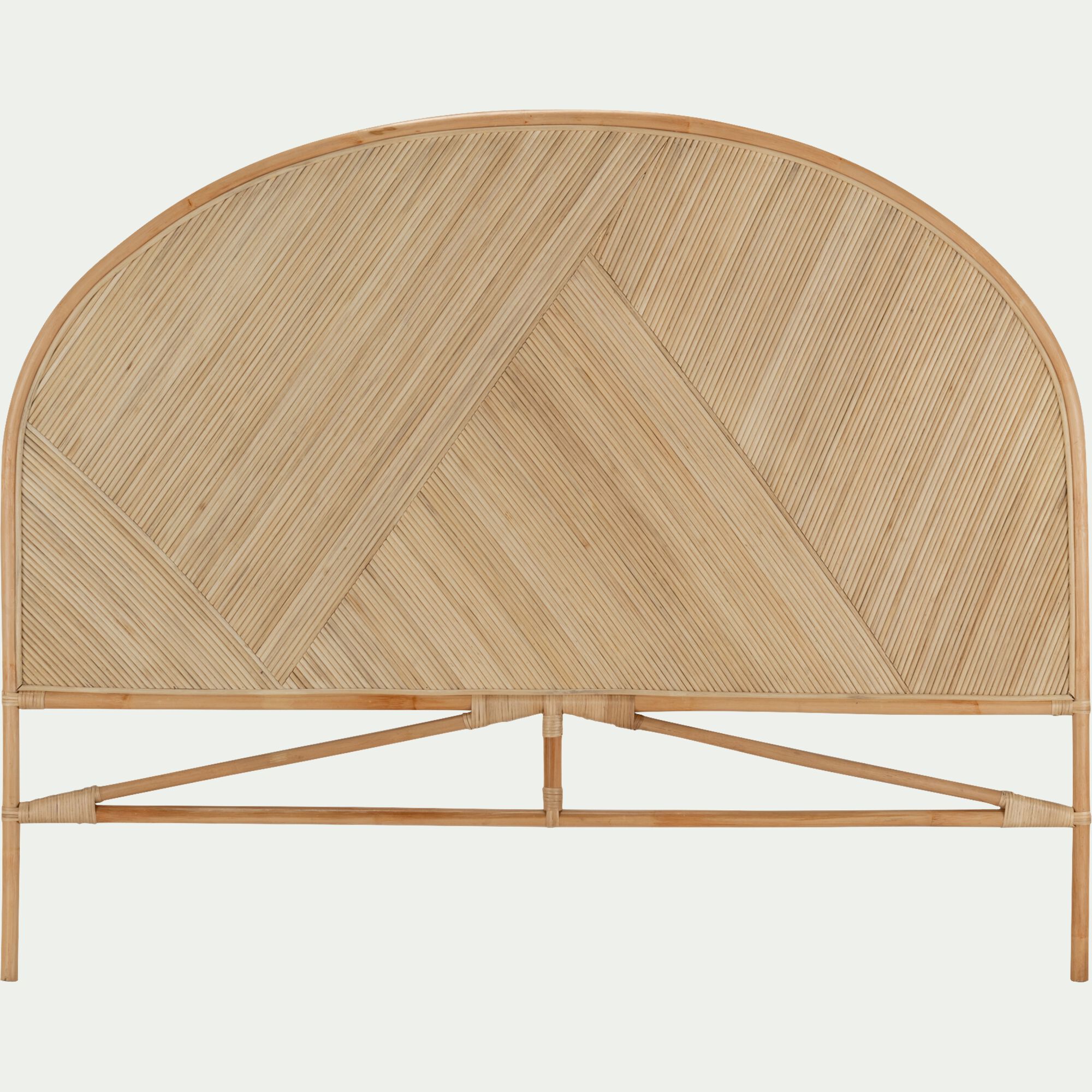 Tête de lit ronde en rotin 135x170cm - bois clair - MARIETTA | alinea