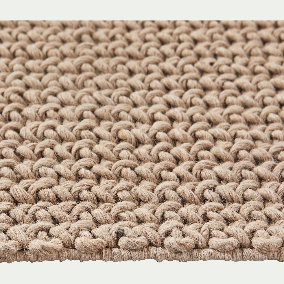 Tapis en laine et coton - beige 160x230cm-BURELLO